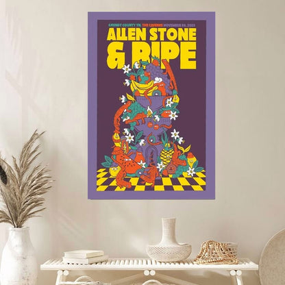 2025 music event poster allen stone ripe inspired wall art Size 24''x36''