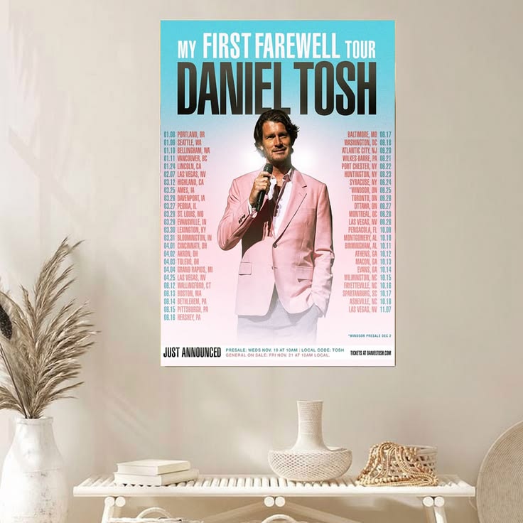 Daniel Tosh 2026 – My First Farewell Tour Poster Size 24''x36''