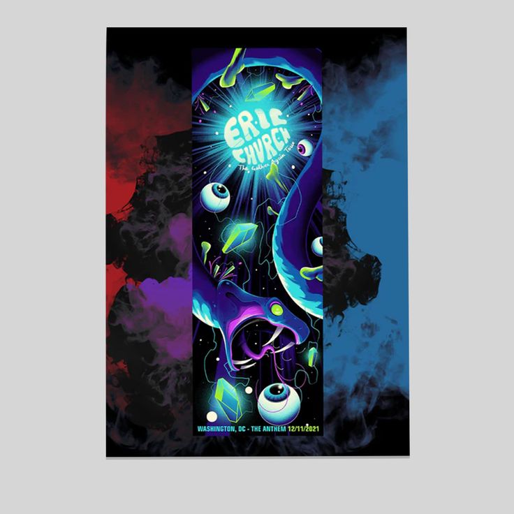 Eric Church Show Poster - Washington, DC 12-11-21 Size 24''x36''