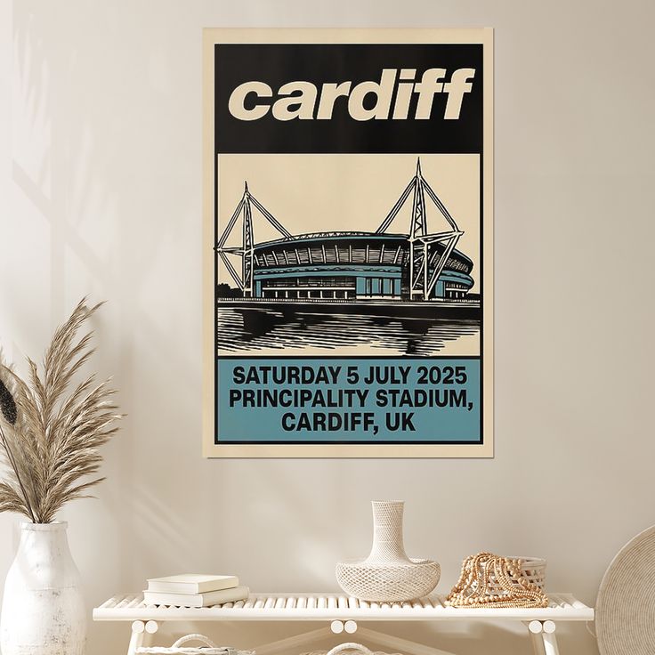 Music Poster- Oasis Principality Stadium Concert 2025 Poster - Vintage Style - Size 24x36