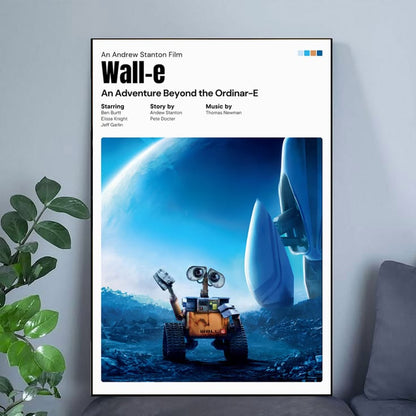 Wall-E Poster, Adventure, Futuristics Cinematic Space Wall Art