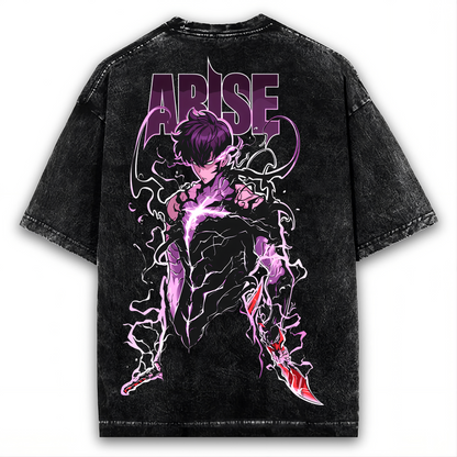 2-SIDED SUNG JIN WOO ARISE: VINTAGE WASHED TEE