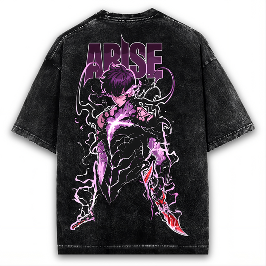 2-SIDED SUNG JIN WOO ARISE: VINTAGE WASHED TEE