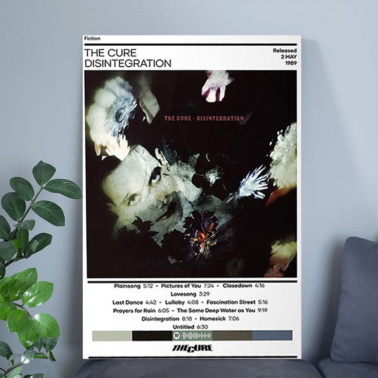 Music Poster - The Cure Poster - Vintage Style - Size 24x36