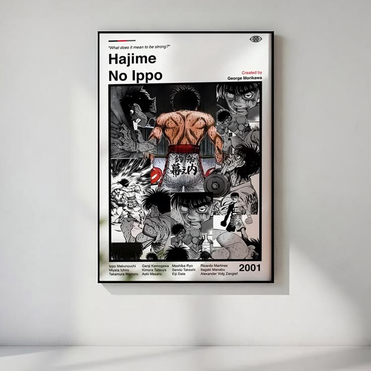 Hajime No Ippo Anime Poster: Minimalist Manga Art Print