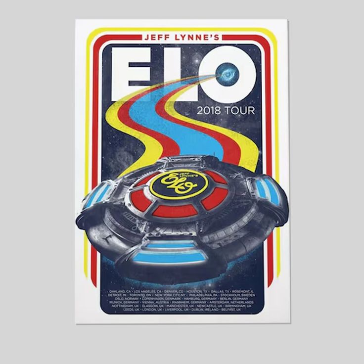 Electric Light Orchestra Concert Tour 2018 Poster Size 24''x36''