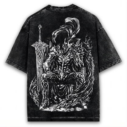 2-SIDED SOLO LEVELING VINTAGE ANIME T-SHIRT: SUNG JIN WOO WASHED TEE