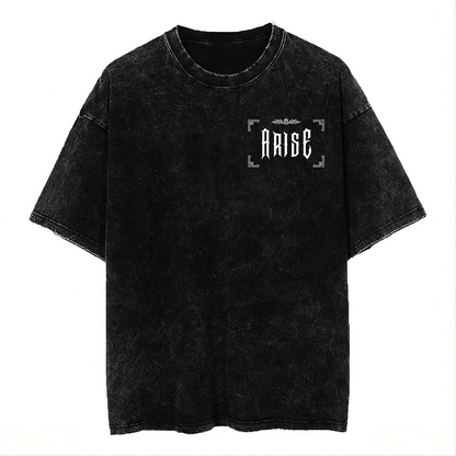2-SIDED SOLO LEVELING VINTAGE ANIME T-SHIRT: SUNG JIN WOO WASHED TEE