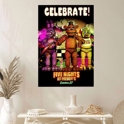 Five Nights at Freddy's 2 Movie Poster Modern Movies Art Print Poster Size 24''x36''