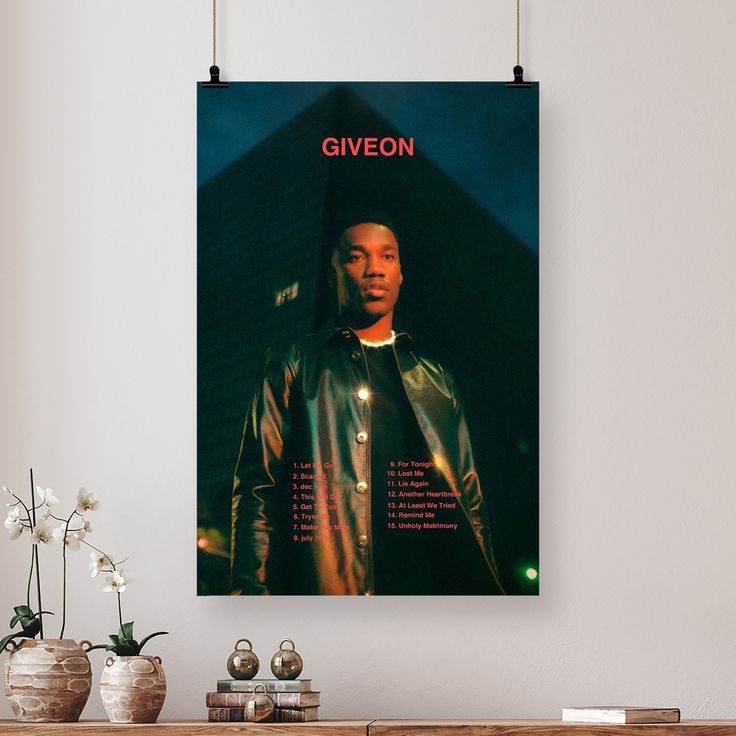 Music Poster- Giveon Singer - Vintage Style - Size 24x36