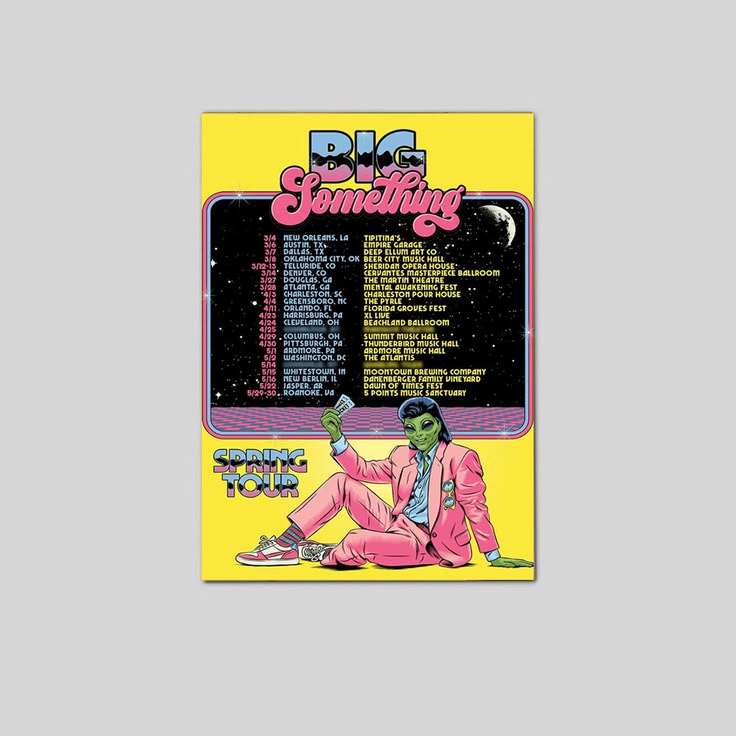 Big Something Spring Tour 2026 Poster Size 24''x36''