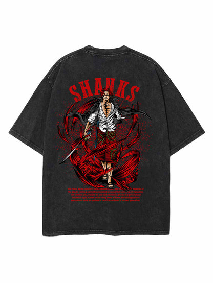 SHANKS HAKI 2-SIDED VINTAGE OVERSIZE TEE