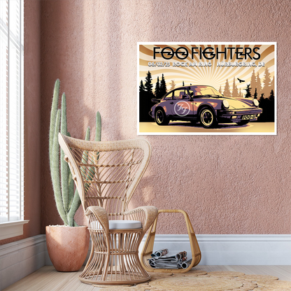 Foo Fighters Delaware concert Poster Signed By Scott James Limited 1500 Size 24''x36''