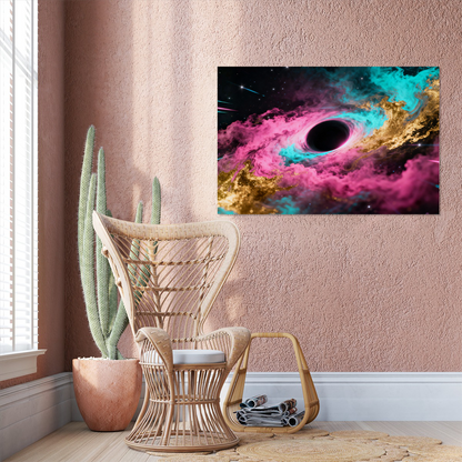 Prismatic Event Horizon - Cosmic Black Hole Poster