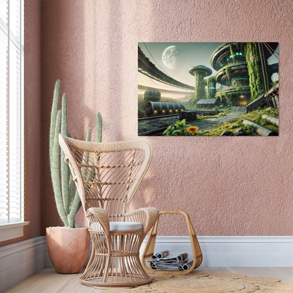 Eco-Friendly Sustainable Architecture - Exo-Planet Green Habitat Poster