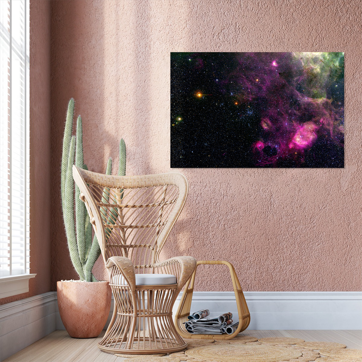 Ring Shaped Nebula in the Large Magellanic Cloud Art Poster