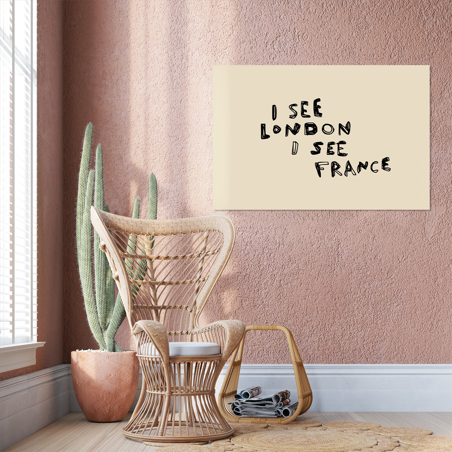 Funny Bathroom Print: I See London I See France Poster