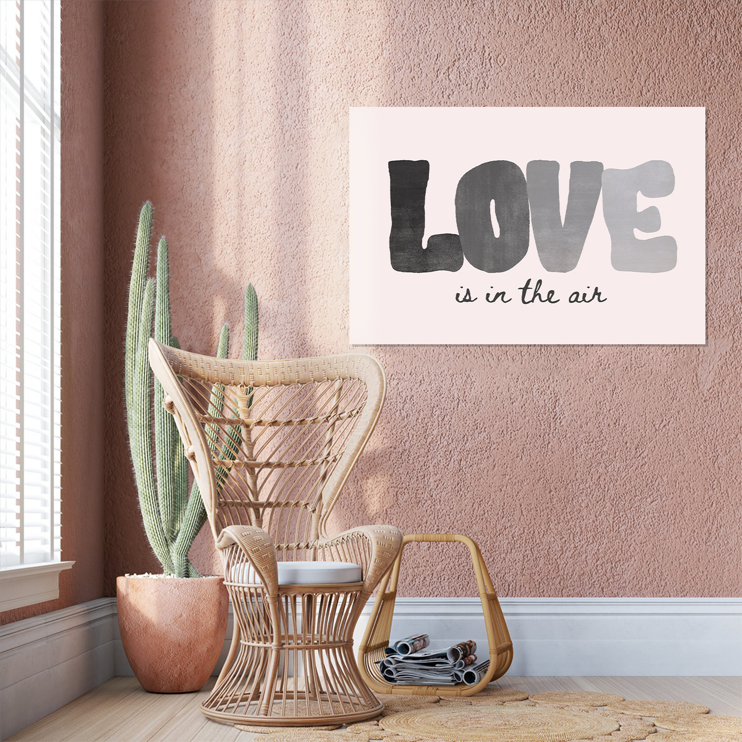 Love Is In The Air Print: Trendy Retro Dorm Room Poster