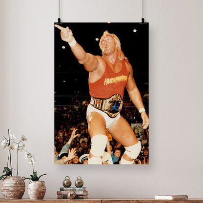 Hulk Hogan 4 championship belt in the ring 2025 Size 24''x36''