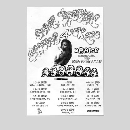 Drake and PARTYNEXTDOOR SOME SPECIAL SHOWS 4 U Tour 2025 Poster Size 24''x36''