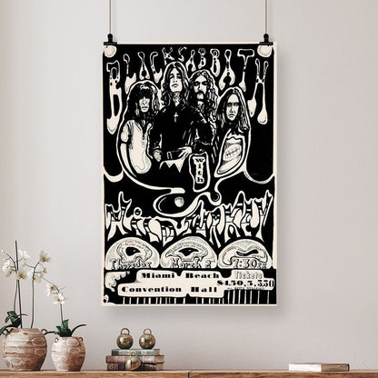 1972 BLACK SABBATH CONCERT POSTER WALL ART PRINT OZZY OSBOURNE CONCERT POSTER Size 24''x36''