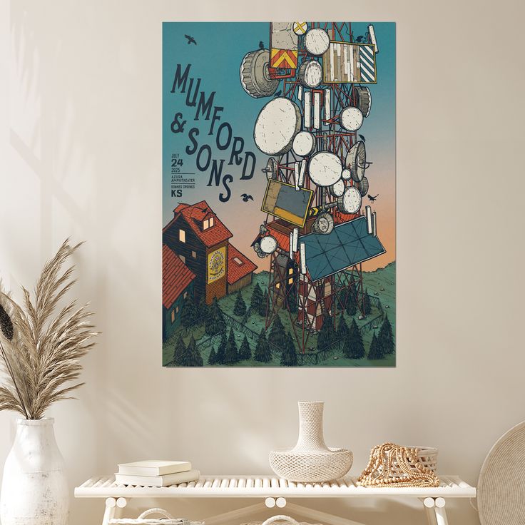 Mumford And Sons All Gig Posters, Mumford And Sons Forest Hills NY August 8-9 2025 Poster Size 24''x36''