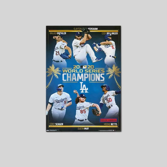 LA Dodgers 2020 World Series Champions Poster Poster Size 24''x36''