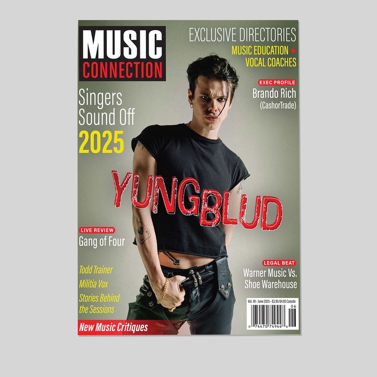 Yungblud cover story for Music Connection magazine Size 24''x36''