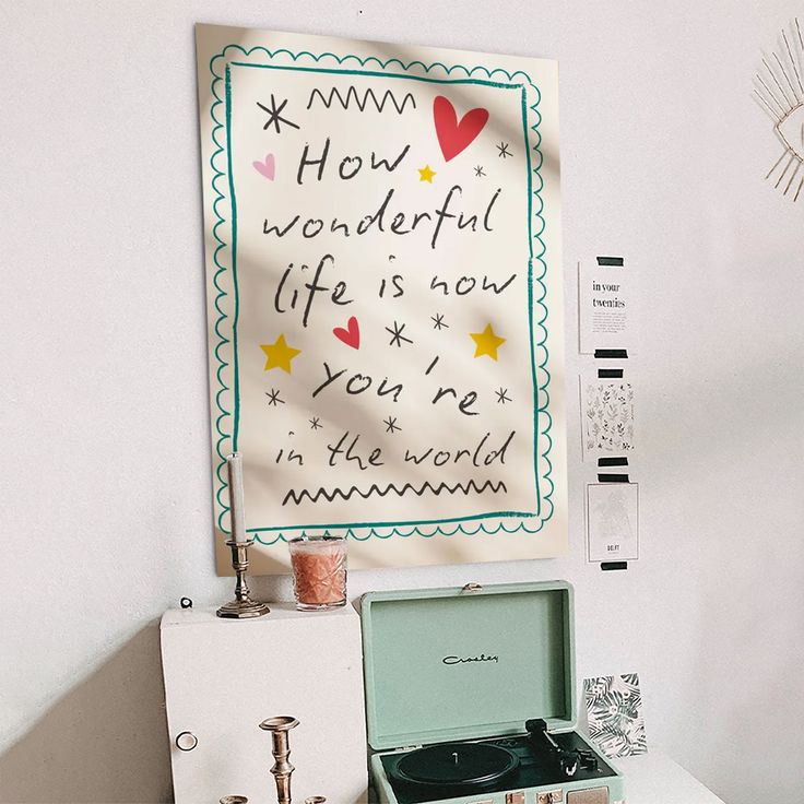 How Wonderful Life Is Now You're In The World Poster Size 24''x36''