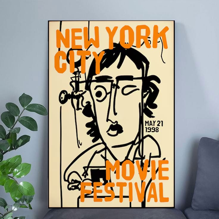 Lucky Shop Retro 1998 New York City Film Festival Poster Full Size 24''x36''