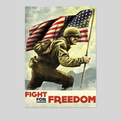 Call of Duty: WWII - Fight Wall Poster Retro Style - Size 24''x36''