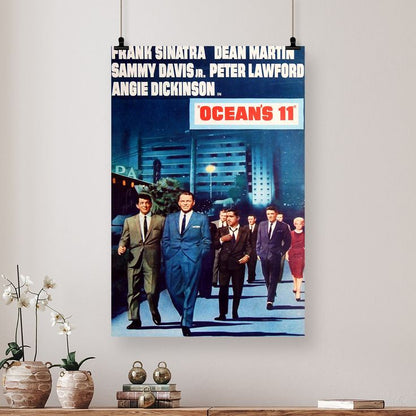 American Gift Services - Vintage Rat Pack Dean Martin Frank Sinatra Movie Poster Oceans Retro Style - Size 24''x36''