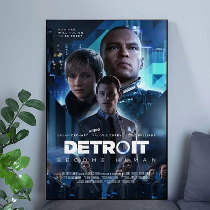 Detroit Become Human Sci Fi Video Game Character Art Poster Size 24''x36''