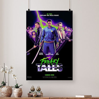 Freaky Tales Comedy Movie Poster, Pedro Pascal Poster Retro Style - Size 24''x36''