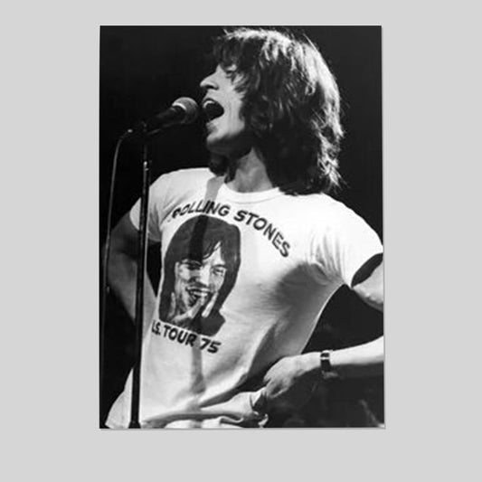 Mick Jagger Poster - Mick Jagger 80s 90s Retro Style - Size 24x36