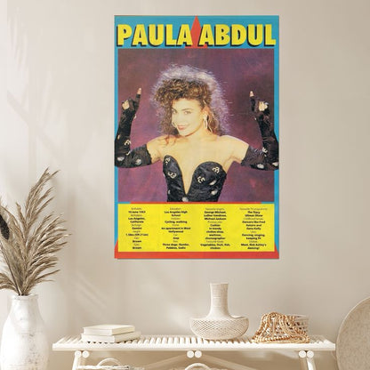 Music Poster - Paula Abdul Retro Style - Size 24x36