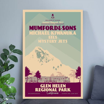 Mumford & Sons poster, Mumford and Sons concert print, Rock art, Rock posters, Music wall decor Size 24''x36''