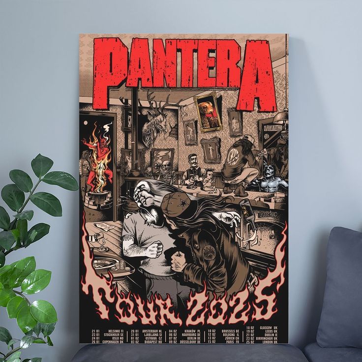 Pantera 2025 Tour Lithograph Poster Size 24''x36''