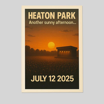Music Poster- Oasis Heaton Park Sunny Afternoon Concert 2025 Poster - Vintage Style - Size 24x36