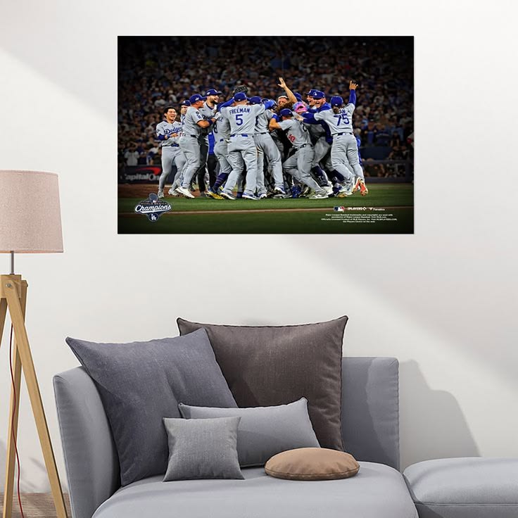 Los Angeles Dodgers 2025 World Series Champions Dogpile Celebration Poster Size 24''x36''
