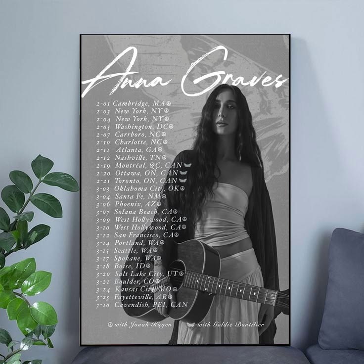 Anna Graves On Tour 2026 Music Poster Size 24''x36''