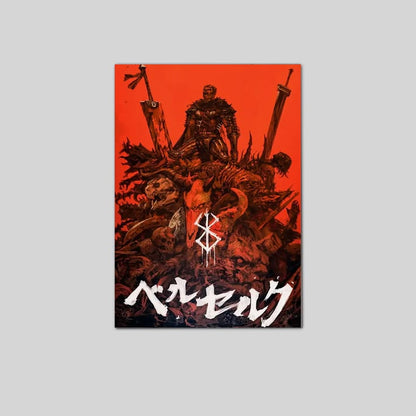 Berserk Guts Poster, Swordsman Wall Art  Poster Full Size 24''x36''