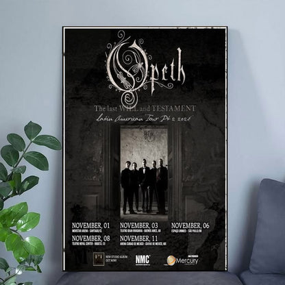 Opeth 2026 Tour Poster Poster Size 24''x36''