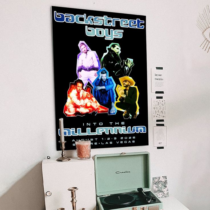 BACKSTREET BOYS INTO THE MILLENNIUM SPHERE LAS VEGAS OFFICIAL LITHOGRAPH POSTER Size 24''x36''