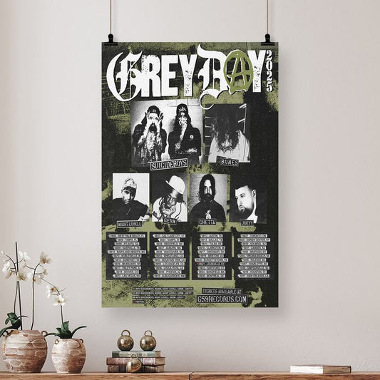 $uicideboy$ 2025 Grey Day Tour poster - Suicideboys music concert Size 24''x36''