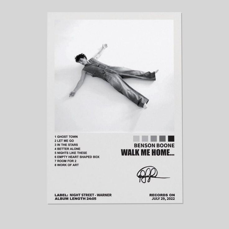 Benson Poster Boone Music Poster Walk Me Home Album Cover Posters for Room Size 24''x36''
