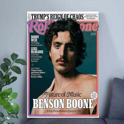 New !!! Benson Boone On Rolling Stone Future Of Music Poster Size 24''x36''