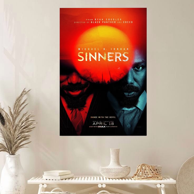 Sinners Movie Poster Michael B Jordan Hailee Steinfeld 2 Poster Size 24''x36''