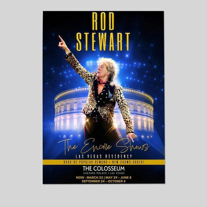 Rod Stewart The Encore Shows 2025 Tour Poster Rock Legend Star Print No Frame Size 24''x36''