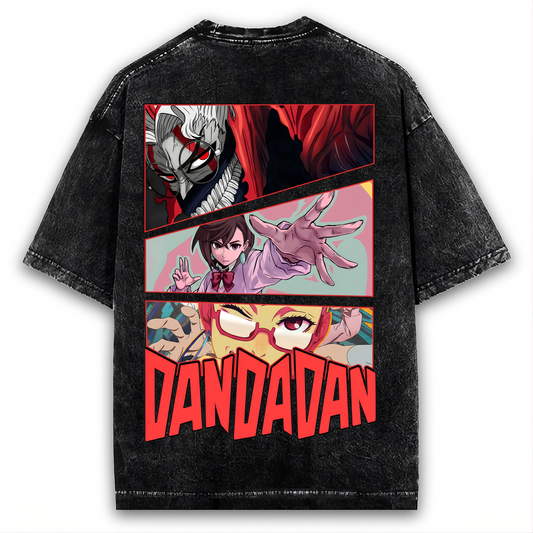 DANDADAN "3-PANEL COMIC" FULL CAST VINTAGE WASHED TEE